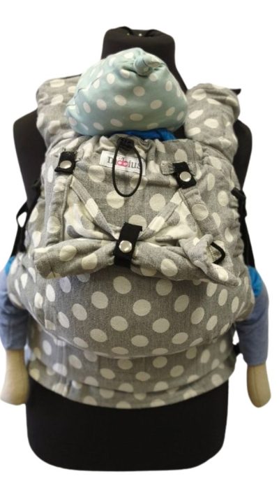 Csatos hordozó Möbius 3:1-ben BABY  min.4 kg súlytól használható, Lenny Lamb Polka Dots kendőből